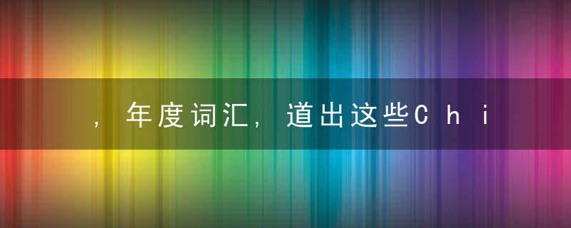 ,年度词汇,道出这些China的2021