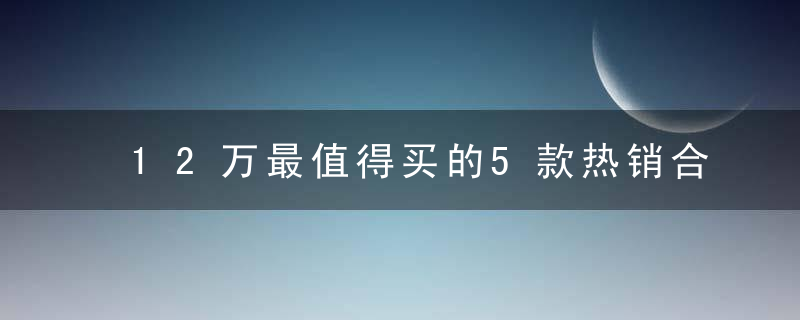 12万最值得买的5款热销合资车，第一个最舒适！