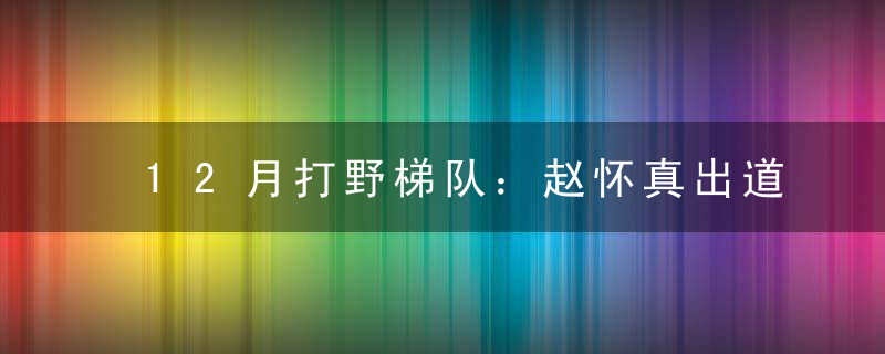 12月打野梯队：赵怀真出道即T0，李白逆袭失败，铠闷声发大财！