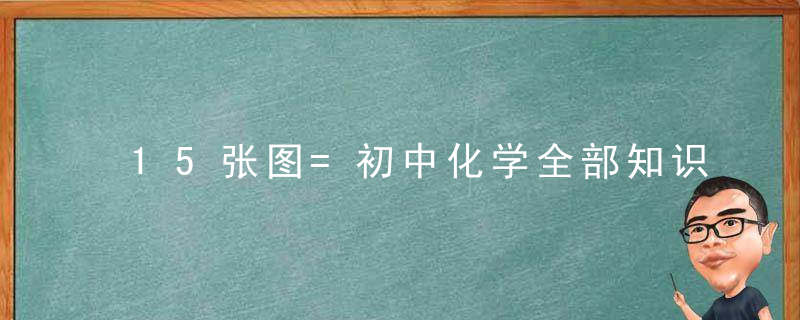 15张图=初中化学全部知识点，都是基础！