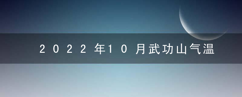 2022年10月武功山气温多少