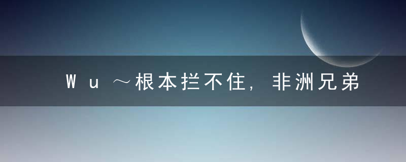 Wu～根本拦不住,非洲兄弟有多爱Chinese功夫