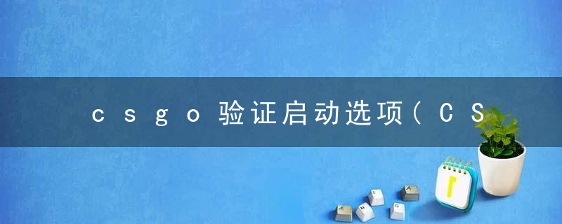 csgo验证启动选项(CSGO启动项设置方法)