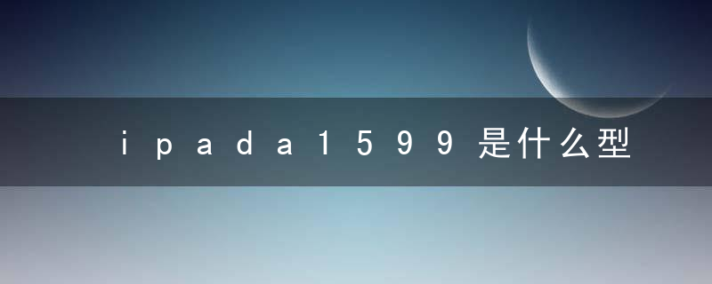 ipada1599是什么型号