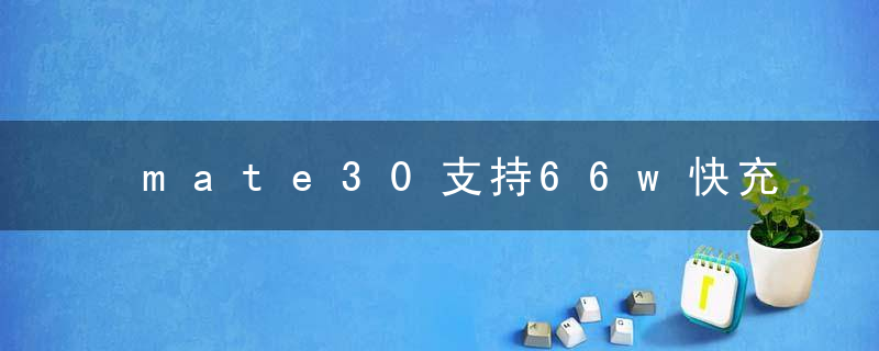 mate30支持66w快充吗
