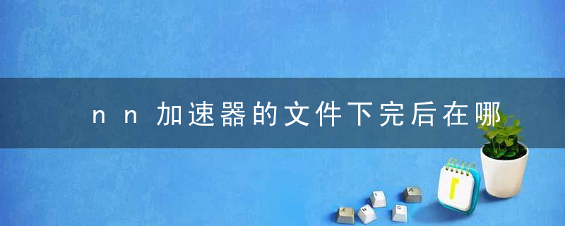 nn加速器的文件下完后在哪