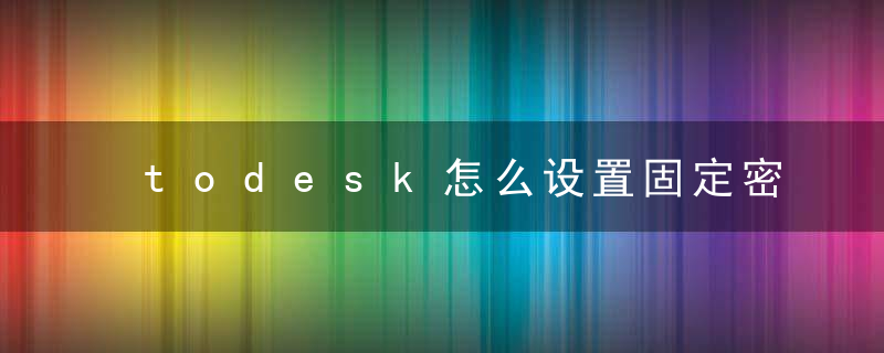 todesk怎么设置固定密码？ todesk设置固定密码教程攻略