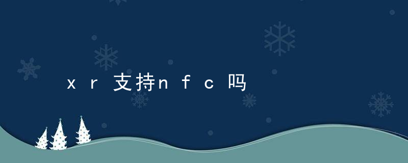 xr支持nfc吗