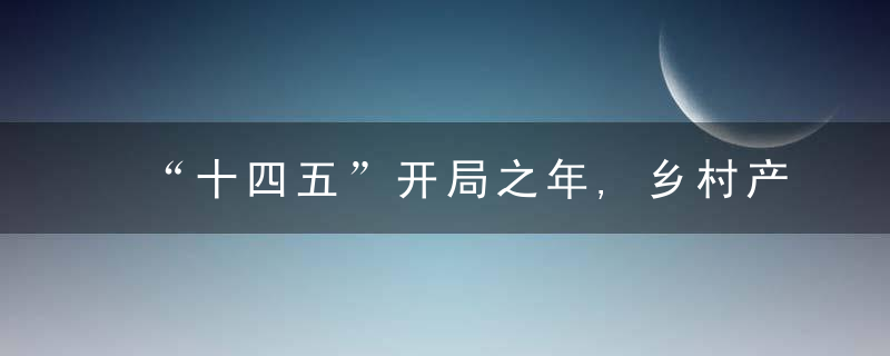 “十四五”开局之年,乡村产业加快发展