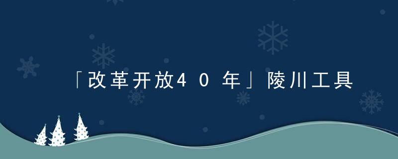 「改革开放40年」陵川工具有限责任公司改革开放四十年