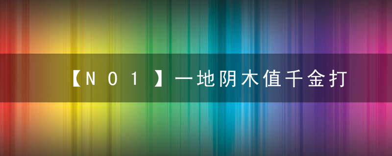 【NO1】一地阴木值千金打一生肖，一地阴木值千金是什么生肖