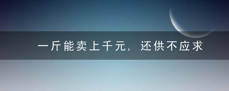 一斤能卖上千元,还供不应求这几种蔬果太“值钱”了