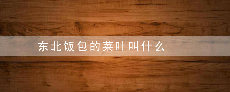 东北饭包的菜叶叫什么，东北饭包的菜叶怎么保存