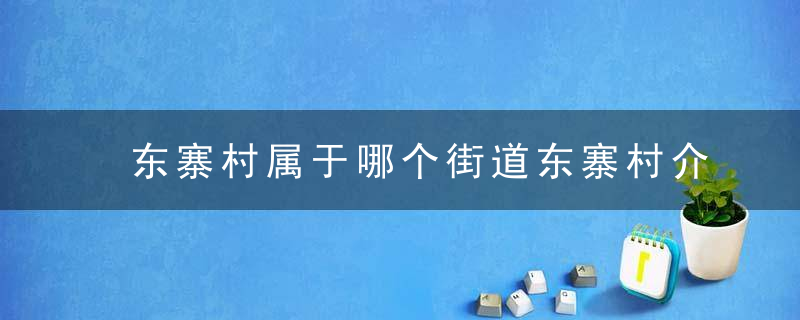 东寨村属于哪个街道东寨村介绍，东寨属于哪里