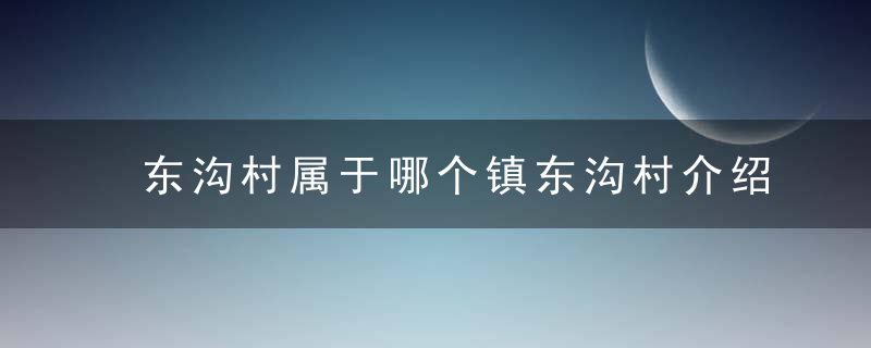 东沟村属于哪个镇东沟村介绍，东沟有哪些村