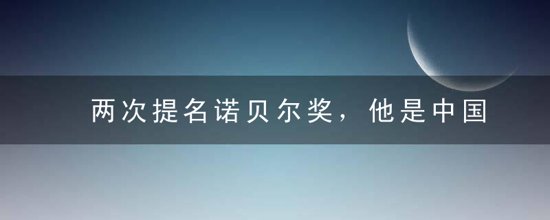 两次提名诺贝尔奖，他是中国最有名的大才子！但却为追女神变成了疯子……