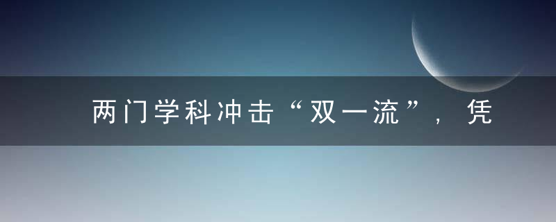 两门学科冲击“双一流”,凭什么河南理工大学,地域不