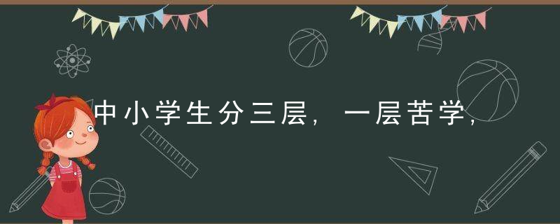 中小学生分三层,一层苦学,二层好学,三层会学……