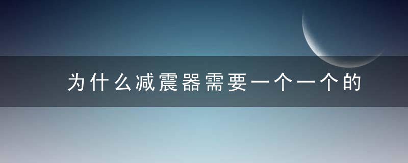 为什么减震器需要一个一个的？