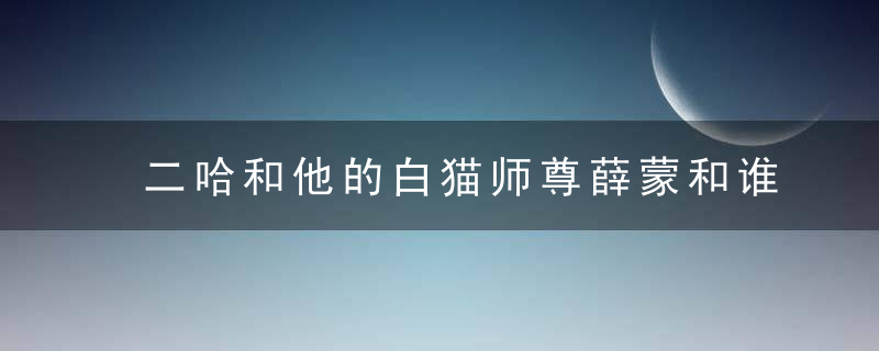 二哈和他的白猫师尊薛蒙和谁是一对 尊薛蒙和谁是一对