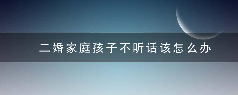 二婚家庭孩子不听话该怎么办 二婚别人的孩子特别不听话该怎么教育