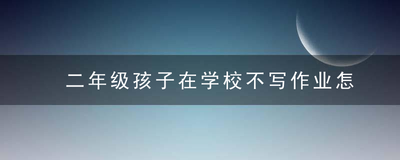 二年级孩子在学校不写作业怎么办