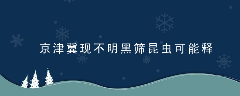 京津冀现不明黑筛昆虫可能释疑