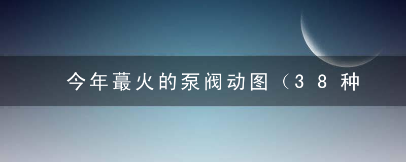 今年蕞火的泵阀动图（38种泵+22种阀门）,直观展示