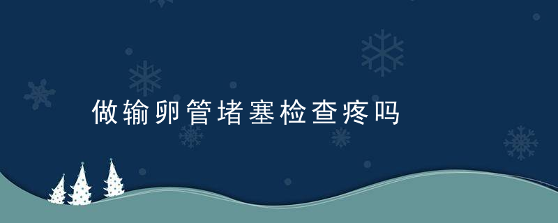 做输卵管堵塞检查疼吗，做输卵管堵塞检查前能同房吗