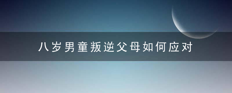 八岁男童叛逆父母如何应对