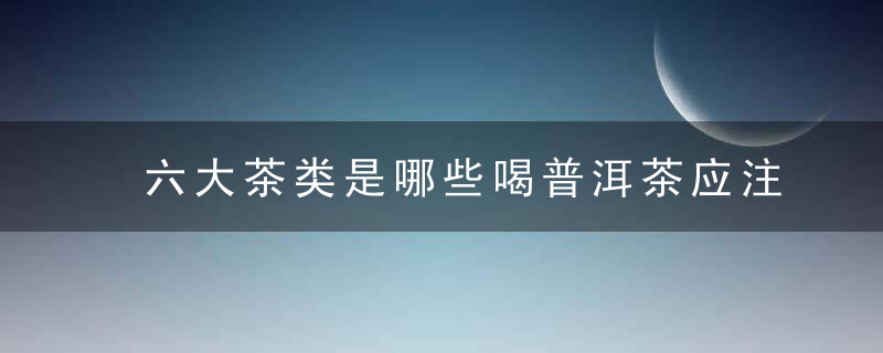 六大茶类是哪些喝普洱茶应注意哪些问题呢