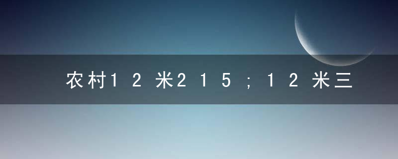 农村12米215;12米三层自建房，厨房、洗手间、楼梯要求在右边，该怎样设计