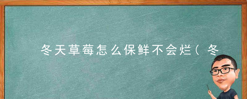 冬天草莓怎么保鲜不会烂(冬天草莓放一晚上会坏吗 (图文攻略))