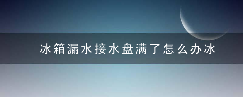 冰箱漏水接水盘满了怎么办冰箱排水孔的水哪去了，冰柜漏水接水盘在哪里