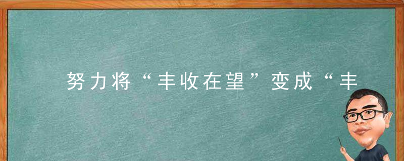 努力将“丰收在望”变成“丰收到手”,泰州坚决打赢“三