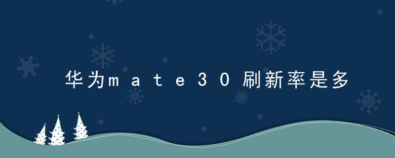 华为mate30刷新率是多少Hz