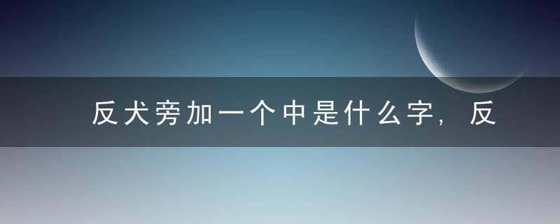 反犬旁加一个中是什么字,反犬旁加一个中念什么
