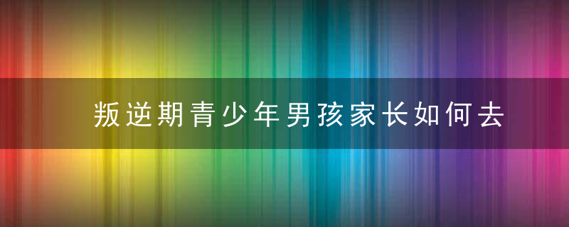 叛逆期青少年男孩家长如何去沟通