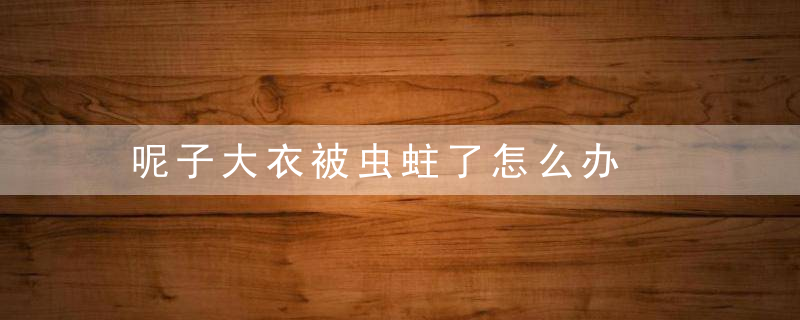 呢子大衣被虫蛀了怎么办