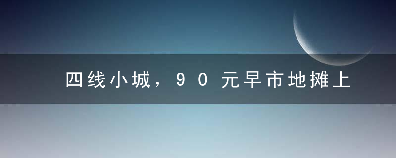 四线小城，90元早市地摊上买了一个礼拜的菜5.6样，贵吗