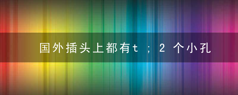 国外插头上都有t;2个小孔t;,这是