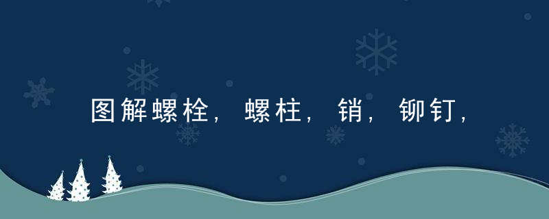图解螺栓,螺柱,销,铆钉,连接副等12类紧固件,及选