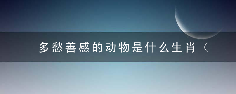 多愁善感的动物是什么生肖（猜一个生肖动物）深圳疫情防控新闻