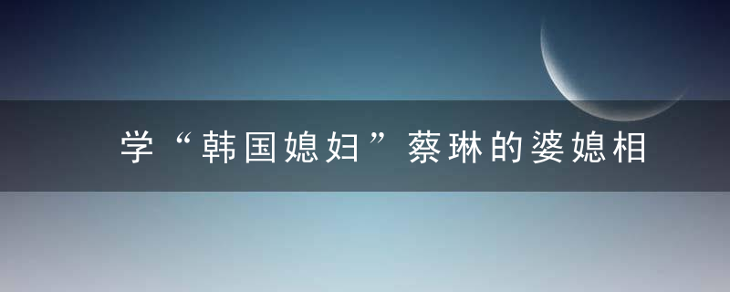 学“韩国媳妇”蔡琳的婆媳相处之道