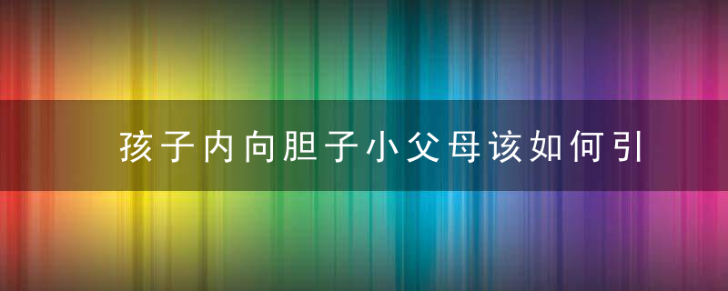 孩子内向胆子小父母该如何引导