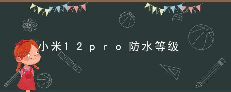 小米12pro防水等级