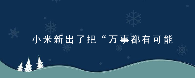 小米新出了把“万事都有可能尺”,拿到手后竟然跟我想象的不一样