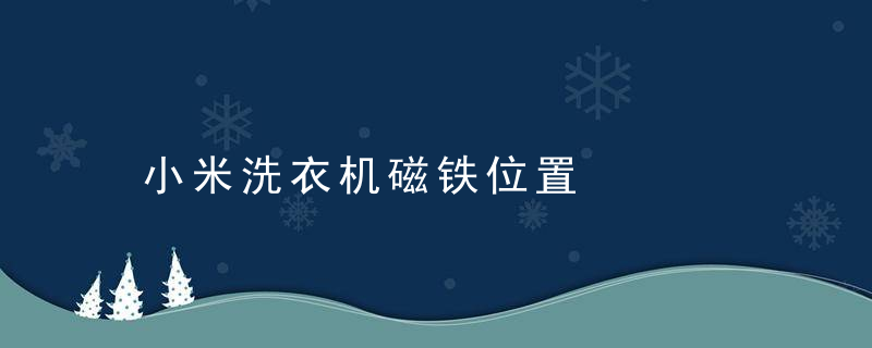 小米洗衣机磁铁位置