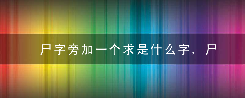 尸字旁加一个求是什么字,尸字旁加一个求念什么