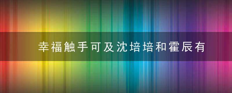 幸福触手可及沈培培和霍辰有没有在一起 幸福触手可及沈培培和霍辰东在一起了吗